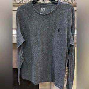Polo Ralph Lauren Grey Long Sleeve Shirt Top Size Medium Unisex